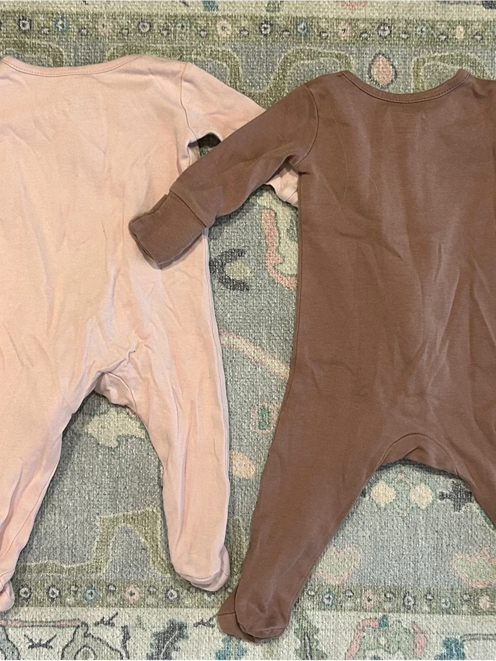 Colored Organics Footed Pajamas Set of 2 Organic Cotton Zip Sleepers 0–3M EUC